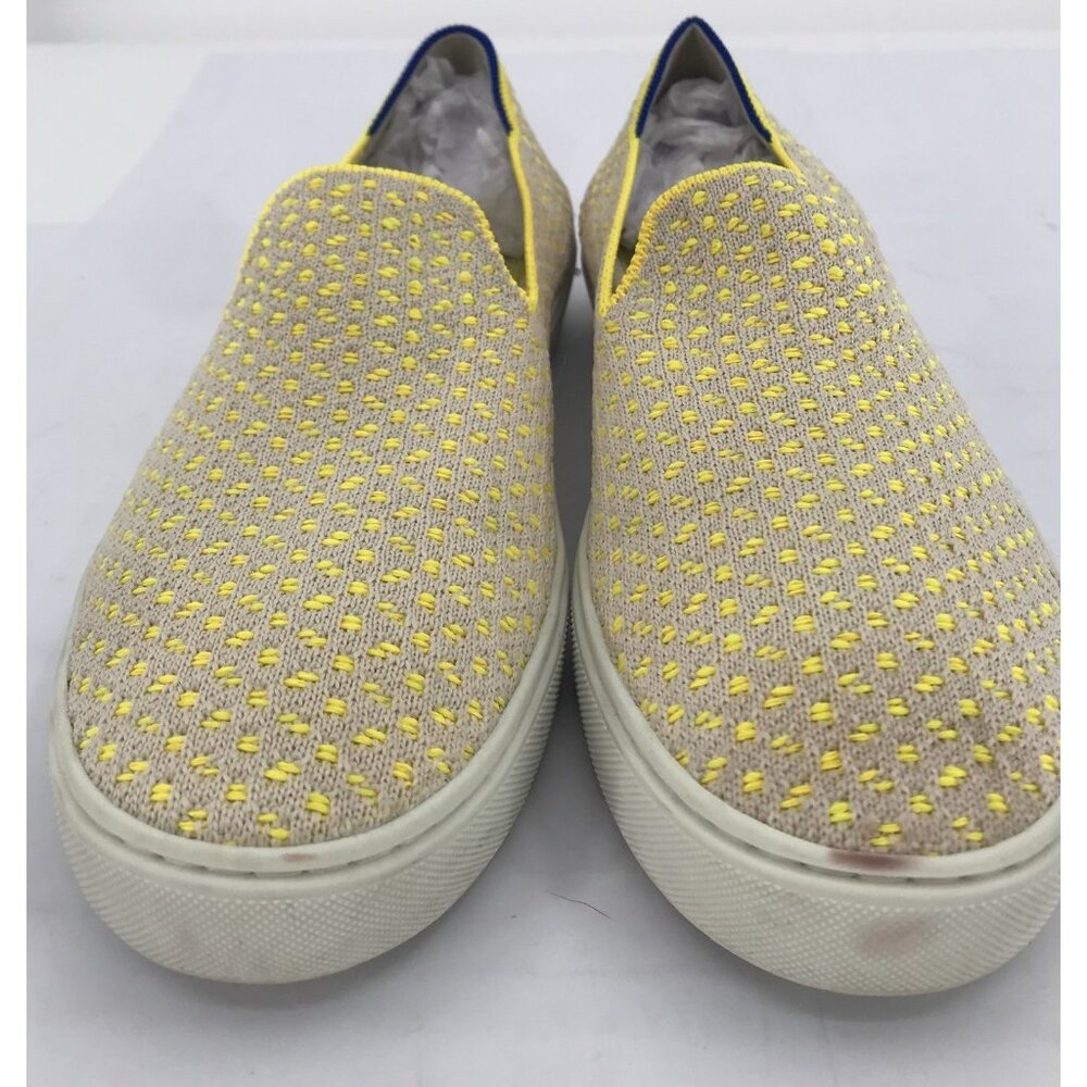 Rothys Shoes Size 8 Lemon Yellow Honeycomb The Sneaker Washable Comfort Slip On - Picture 13 of 16